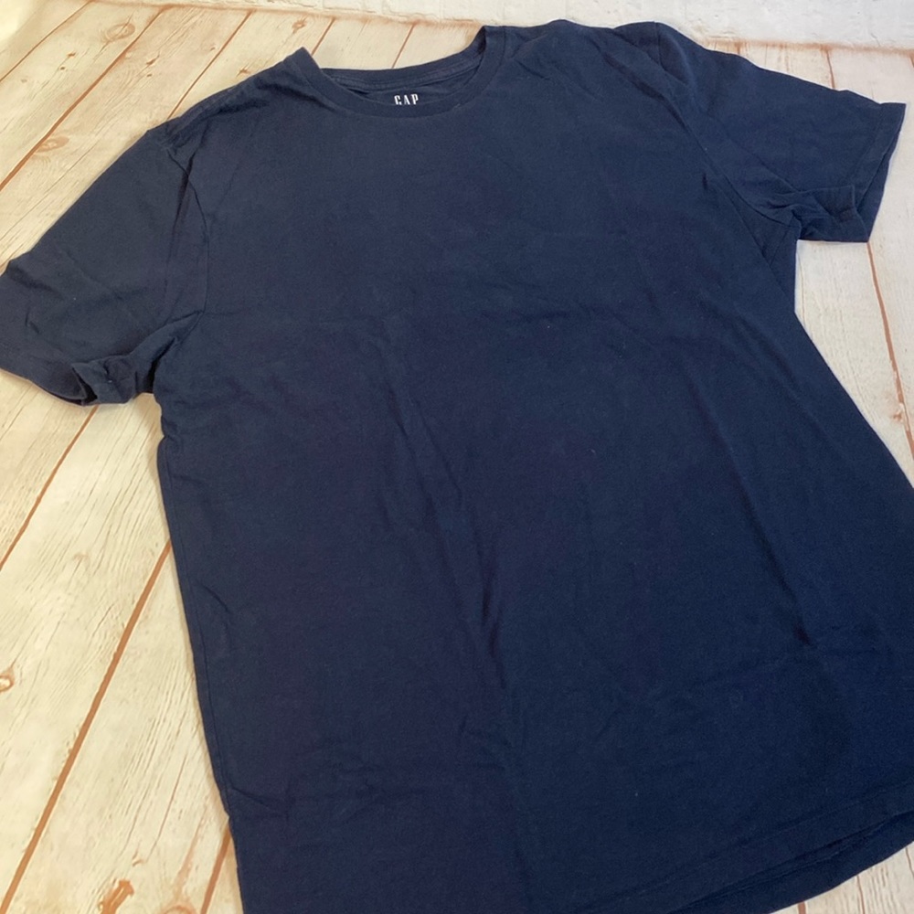 Men's Gap Standard Fit Crew Neck T-Shirt in Navy Blue